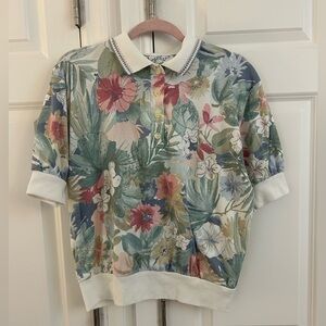 Vintage Orbit Sport Floral Polo